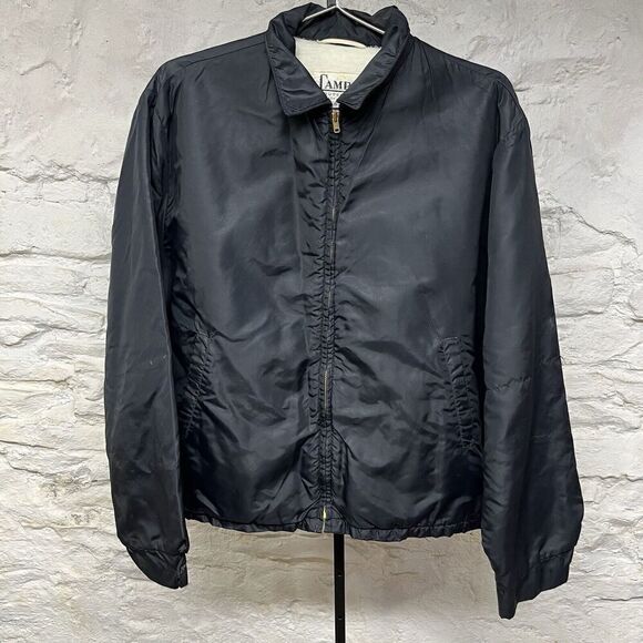 Vintage CAMPUS Faux Fur Lined Full Zip Nylon Coaches WindbreakerJacket Talon Zip